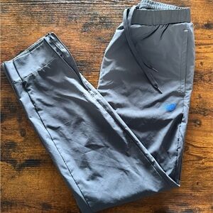 New Balance Men's Gray Joggers with Blue Logo